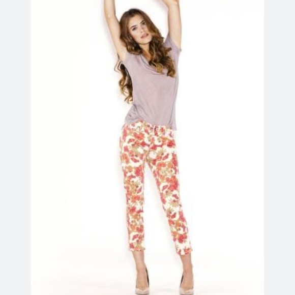 Paige Floral Skyline Ankle PEG Women's Jeans Women 27 Y2k Casual Beach Vacation - Picture 9 of 9